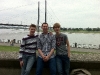 Martin, Gerrit und Daniel am Rhein