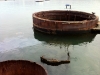 Überreste des Kriegsschiffs \"USS Arizona\", welches am 7.12.1941 beim Angriff der Japaner versenkt wurde