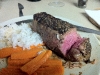Rumpsteak à la Martin (mit frischen Karotten und Reis) Rumpsteak à la Martin (mit frischen Karotten und Reis)
