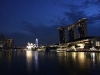 Blick von der Startlinie auf das Marina Bay Sands hotel