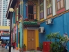 Bunte Häuserbemalung in Little India