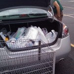Auto voll mit Einkäufen