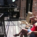 FrÃ¼hstÃ¼ck bei 28Â°C auf der Dachterrasse