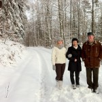 Spaziergang mit der Familie